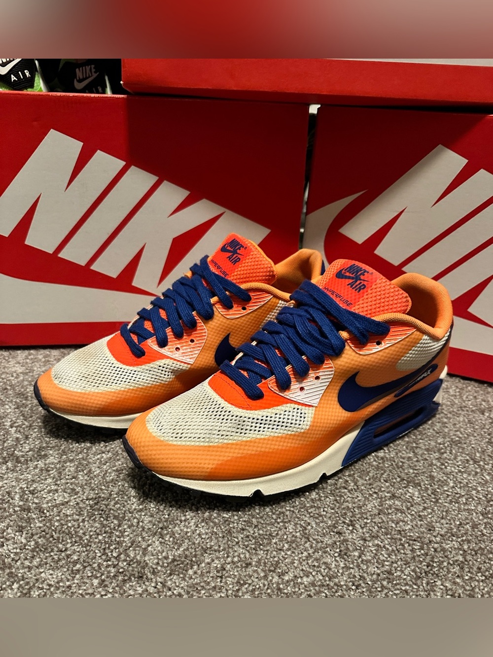Nike Women’s Air Max 90 Hyperfuse Premium 'Bright Citrus Hyper Blue' (2012)